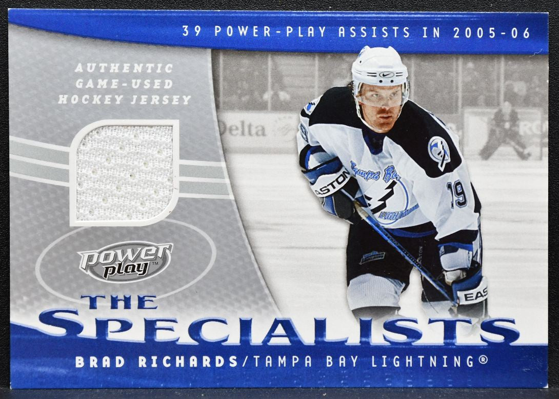 2006-07 UD Power Play The Specialists Brad Richards S-RI Lightning Jersey 2349