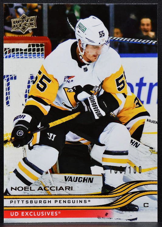 2025-26 UD Series 2 UD Exclusives Noel Acciari 383 Pittsburgh Penguins 100/100 9676