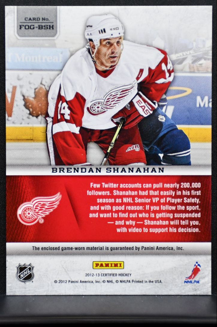 2012-13 Panini Certified Fabric of the Game Shanahan 062/299 Jersey 5579