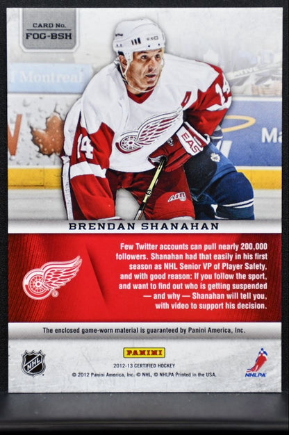 2012-13 Panini Certified Fabric of the Game Shanahan 062/299 Jersey 5579