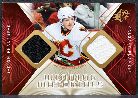2007-08 SPx Winning Materials Dion Phaneuf WM-DP Calgary Flames Jersey 9051