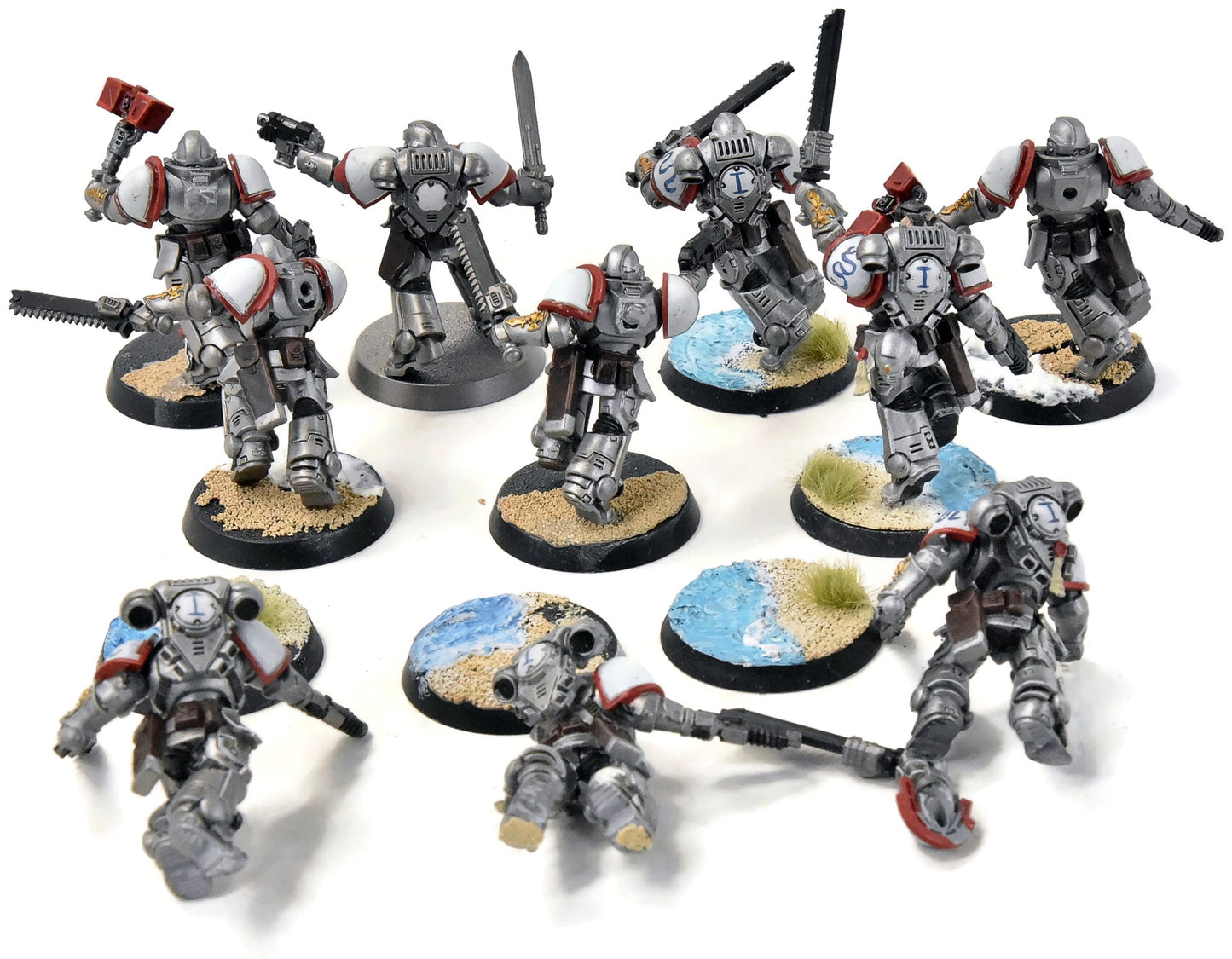SPACE MARINES 10 Assault Intercessors #1 missing 4 back packs Warhammer 40K