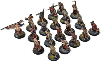 SKAVEN 20 Clanrats #5 WELL PAINTED Broken & Missing Bits Warhammer Sigmar