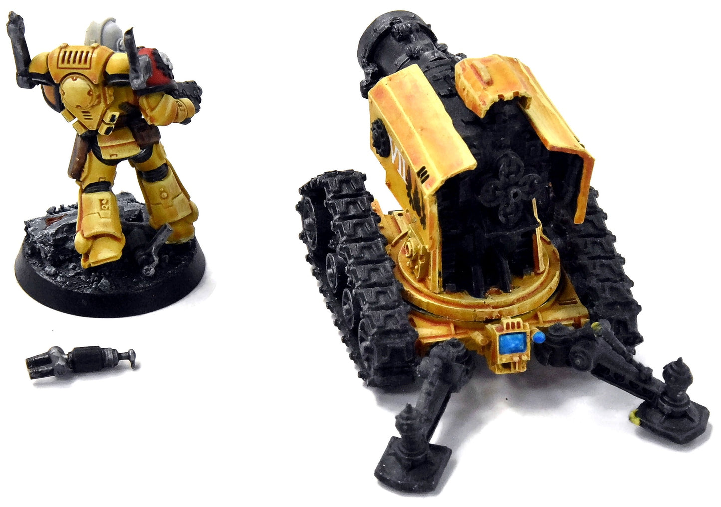 SPACE MARINES Imperial Fists Thunder Fire Cannon Custom Crew #3 WELL PAINTED 40K
