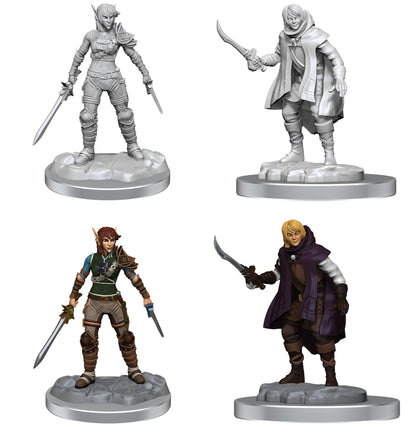 D&D Unpainted Minis Wv19 Elf Rogue/half- Elf Rogue