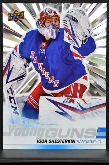 2025-26 Upper Deck Outburst Retro Young Guns Igor Shesterkin OR-18 Rangers 2980