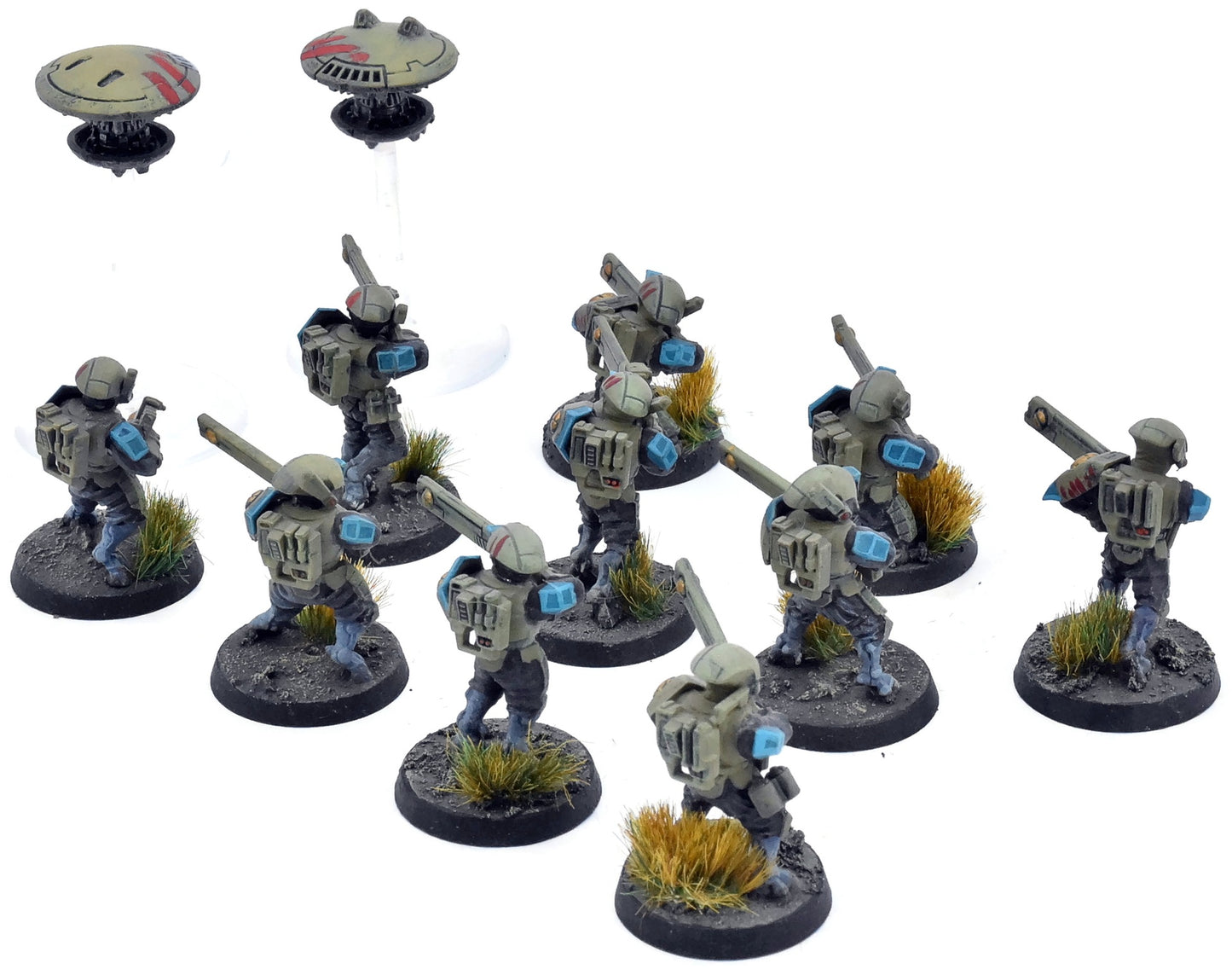 TAU EMPIRE 12 Strike Team #2 WELL PAINTED Warhammer 40K