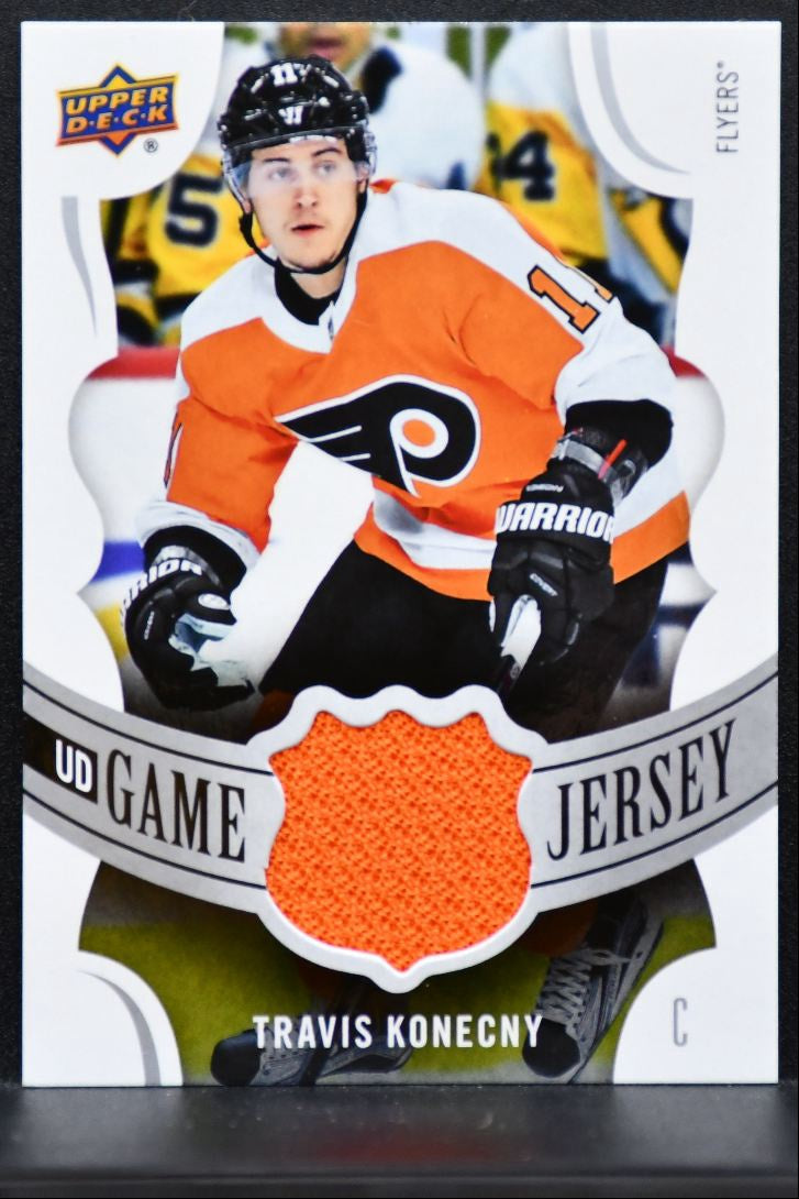 2018-19 Upper Deck Series 1 UD Game Jerseys Travis Konecny Flyers Jersey 2042