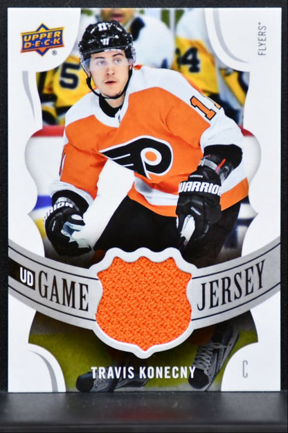2018-19 Upper Deck Series 1 UD Game Jerseys Travis Konecny Flyers Jersey 2042