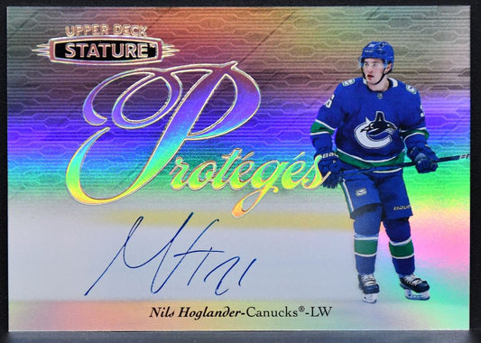 2020-21 UD Stature Proteges Autographs Nils Hoglander P-11 Auto
