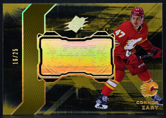 23-24 SPx Finite Rookies Gold Spectrum Connor Zary F-10 Calgary Flames RC 16/25 8471