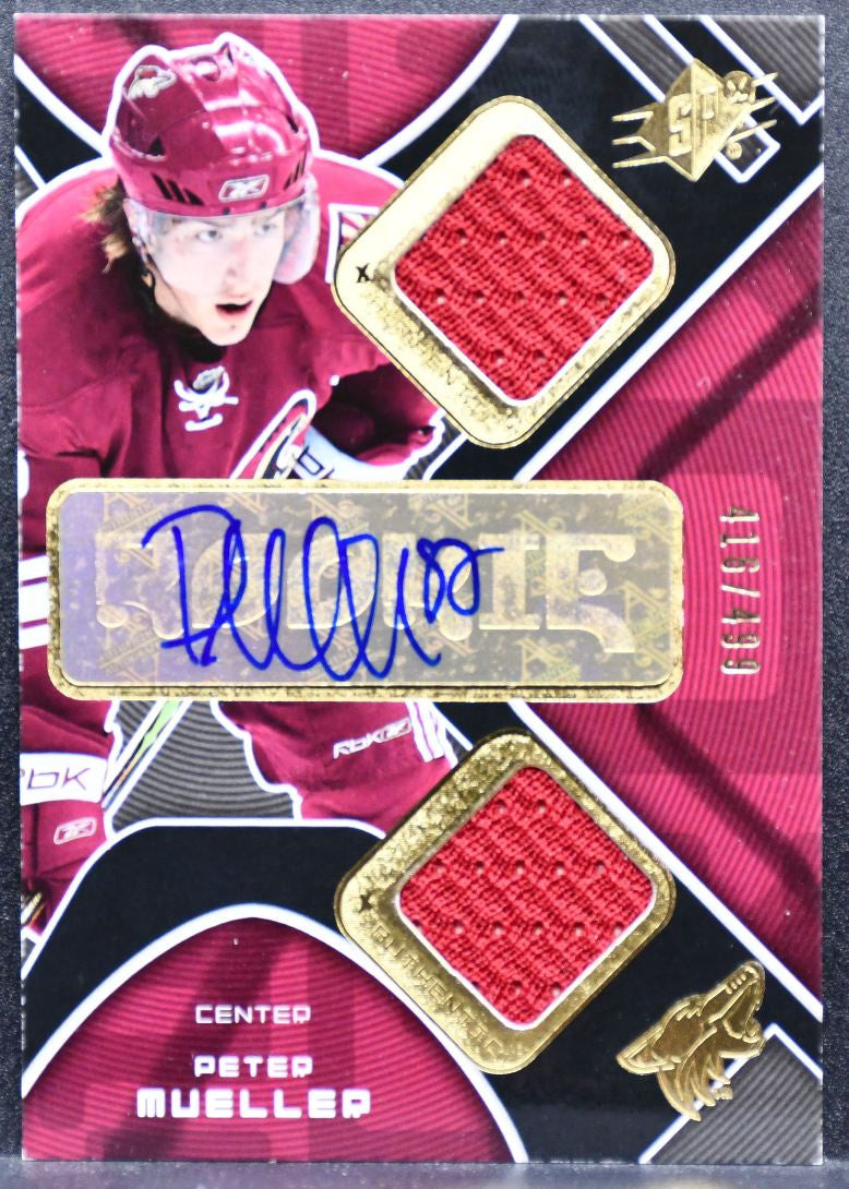2007-08 SPx Rookie Jersey Auto Mueller RC Auto 416/499 Jersey 6891