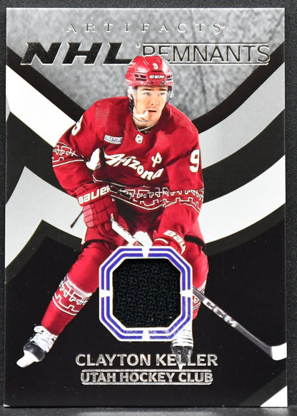 2024-25 UD Artifacts NHL Remnants Clayton Keller NR-2 Utah Hockey Club Jersey