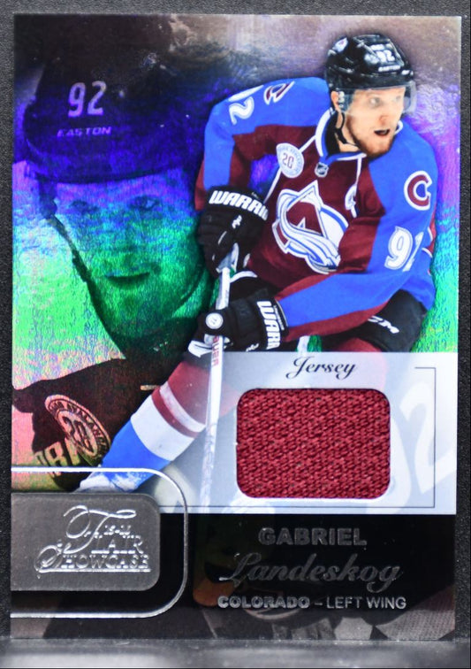 2015-16 Fleer Showcase Flair Gabriel Landeskog 23 Colorado Avalanche Jersey 4169