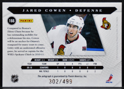 2010-11 Panini Luxury Suite Rookie Auto Jared Cowen RC Auto 302/499 9243