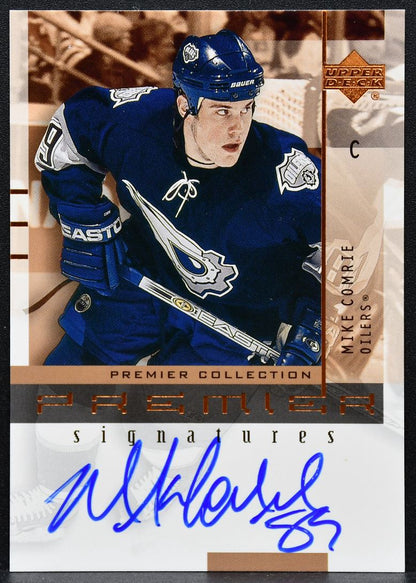 2001-02 Upper Deck Premier Collection Signatures Bronze Mike Comrie MC Auto 5249