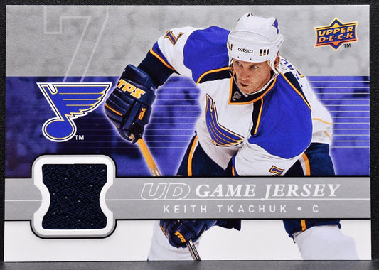 2008-09 Upper Deck Series 1 UD Game Jersey Keith Tkachuk GJ-KT Blues Jersey 5463