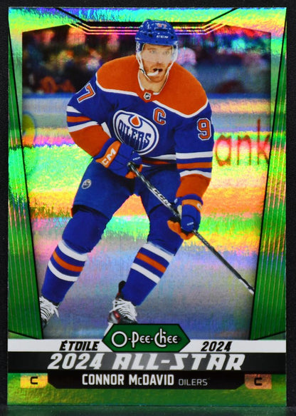 2024-25 O-Pee-Chee Rainbow Green Connor McDavid 537 Edmonton Oilers 15/33