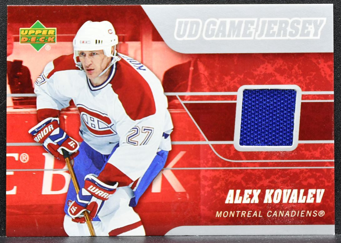 2006-07 Upper Deck Series 1 UD Game Jersey Alex Kovalev Canadiens Jersey 2181