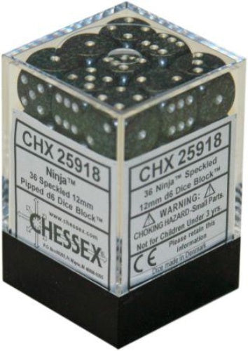 Speckled 36 * D6 Ninja 12mm Chessex Dice (CHX25918)