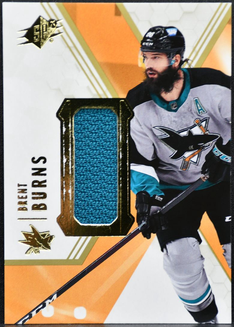 2021-22 SPx Jersey Brent Burns 67 San Jose Sharks Jersey 0573