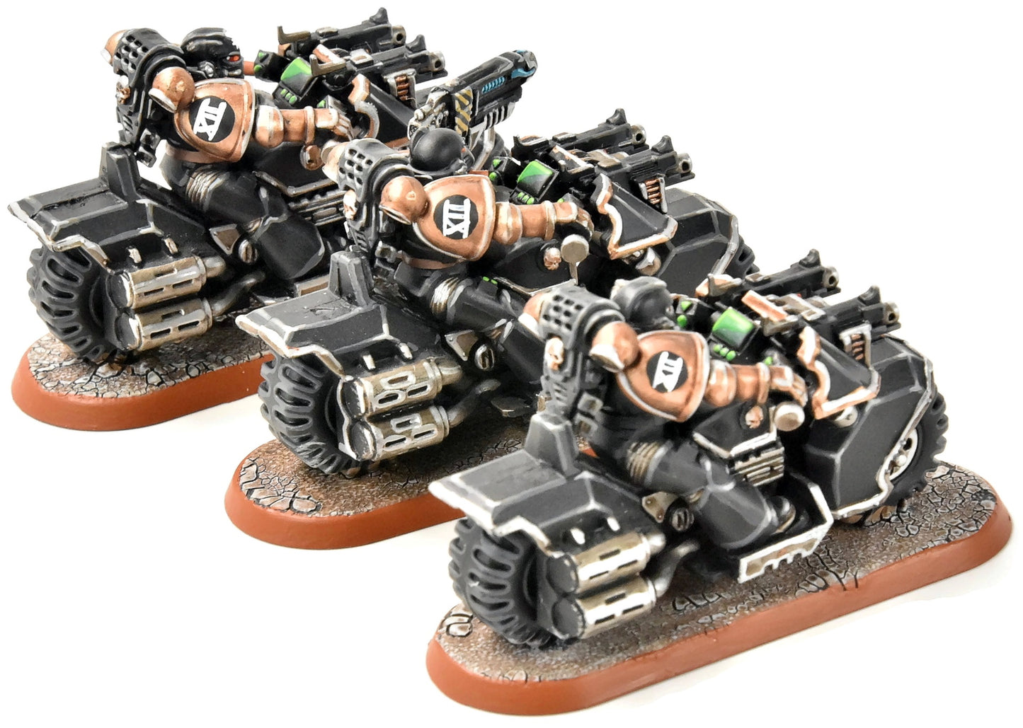 SPACE MARINES 3 Bikers #2 PRO PAINTED Warhammer 40K