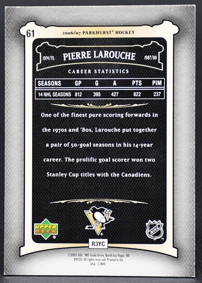 2006-07 UD Parkhurst Auto Pierre Larouche 61 Auto #2