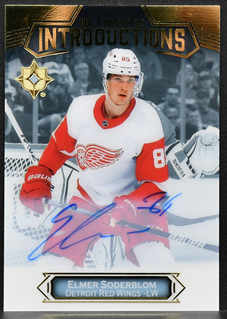 2022-23 UD Ultimate Collection Introductions Auto Elmer Soderblom UI-80 RC Auto