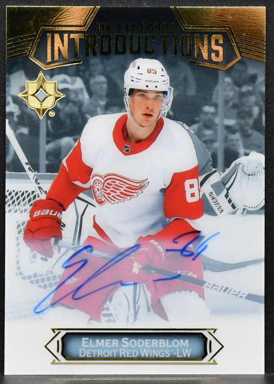 2022-23 UD Ultimate Collection Introductions Auto Elmer Soderblom UI-80 RC Auto