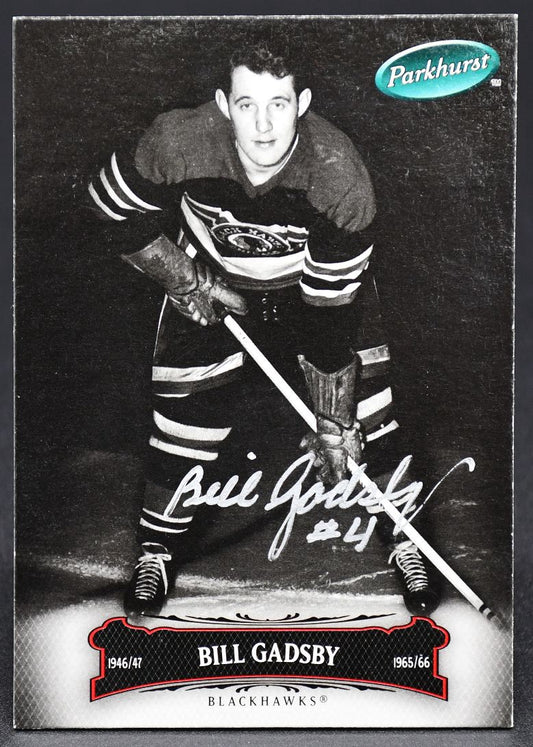 2006-07 UD Parkhurst Auto Bill Gadsby 6 Auto