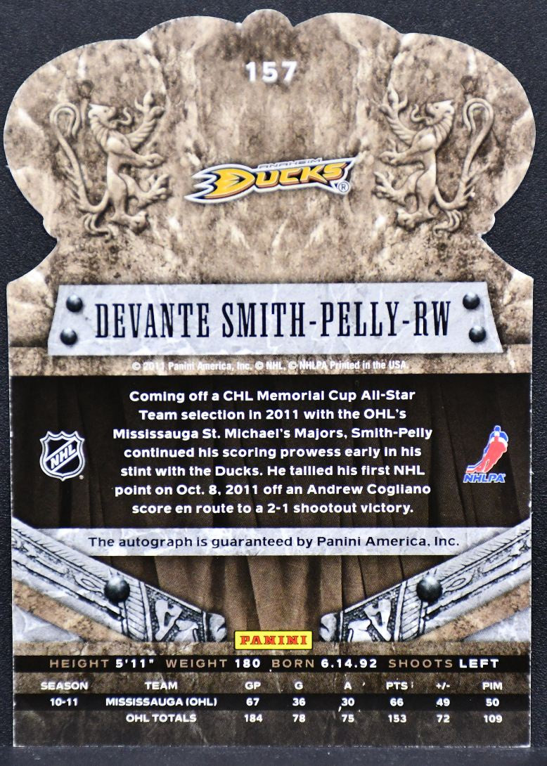 2011-12 Panini Crown Royale Auto Devante Smith-Pelly 157 RC Auto 3337