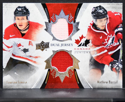 2016-17 UD Team Canada Juniors Dual Jersey Crouse/Barzal Canada Jersey 2271