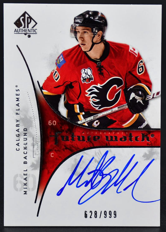 2009-10 SP Authentic Future Watch Mikael Backlund Calgary Flames RC Auto /999