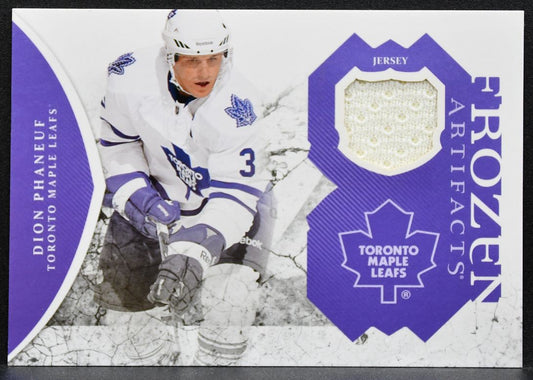 2011-12 UD Artifacts Frozen Jerseys Purple Dion Phaneuf Maple Leafs Jersey 9592