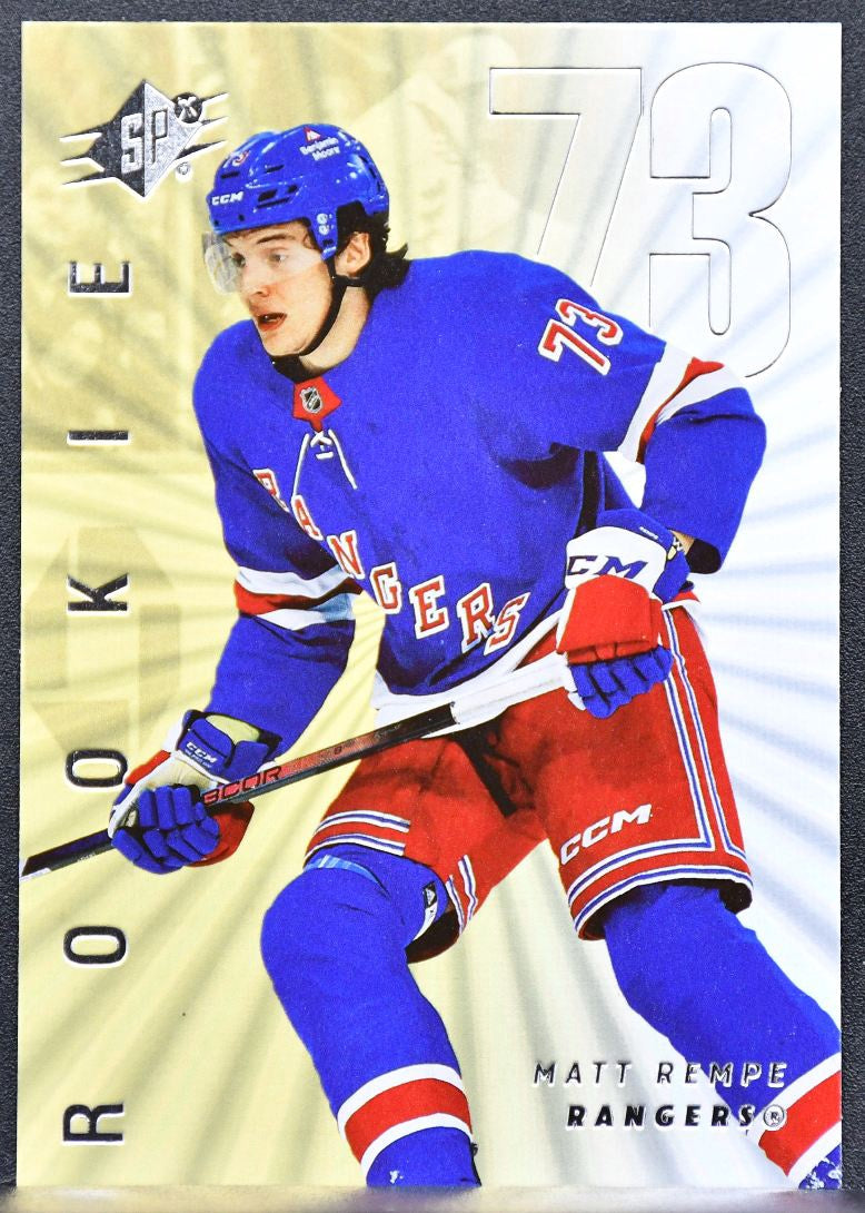 2024-25 SPx Rookie Gold Matt Rempe 118 New York Rangers RC 4558