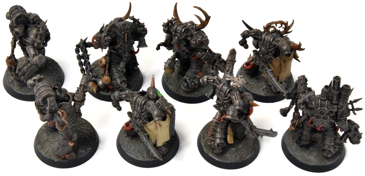 DEATH GUARD 8 Plague Marines #1 Warhammer 40K WELL PAINTED