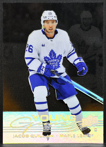 2025-26 UD Extended Series Young Guns Acetate Jacob Quillan Maple Leafs RC 3505