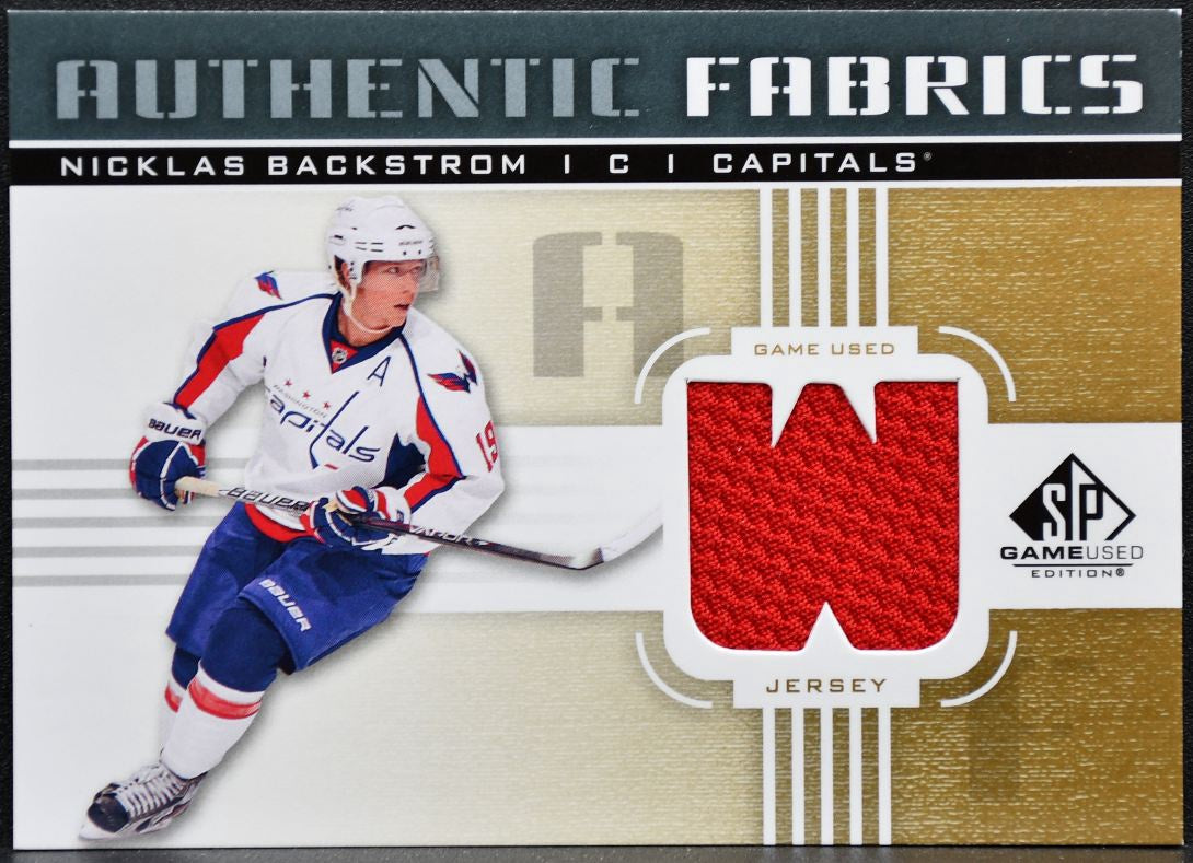 2011-12 SP Game Used Authentic Fabrics Nicklas Backstrom AF-NB Jersey 0161