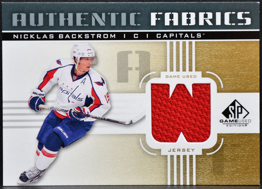2011-12 SP Game Used Authentic Fabrics Nicklas Backstrom AF-NB Jersey 0161