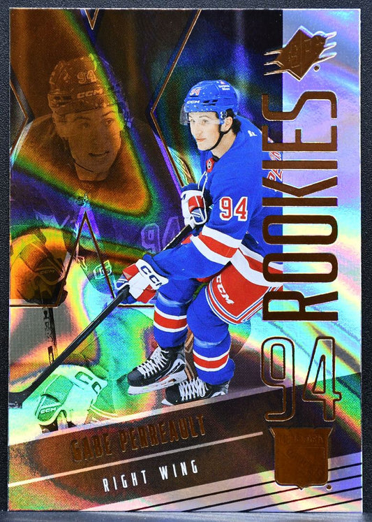 2025-26 SPx Rookies Gabe Perreault 129 New York Rangers RC 0160