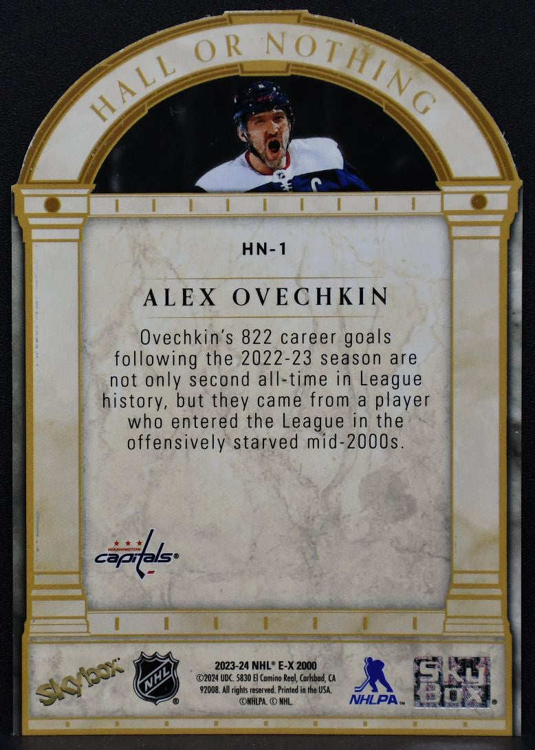 2023-24 E-X 2000 Hall or Nothing Alex Ovechkin HN-1 Washington Capitals 8372