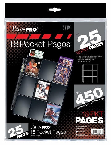 Ultra Pro Pages 18 Pockets Silver Series 25ct