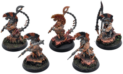 FYRESLAYERS 5 Hearthguard Berzerkers #1 WELL PAINTED Warhammer Sigmar