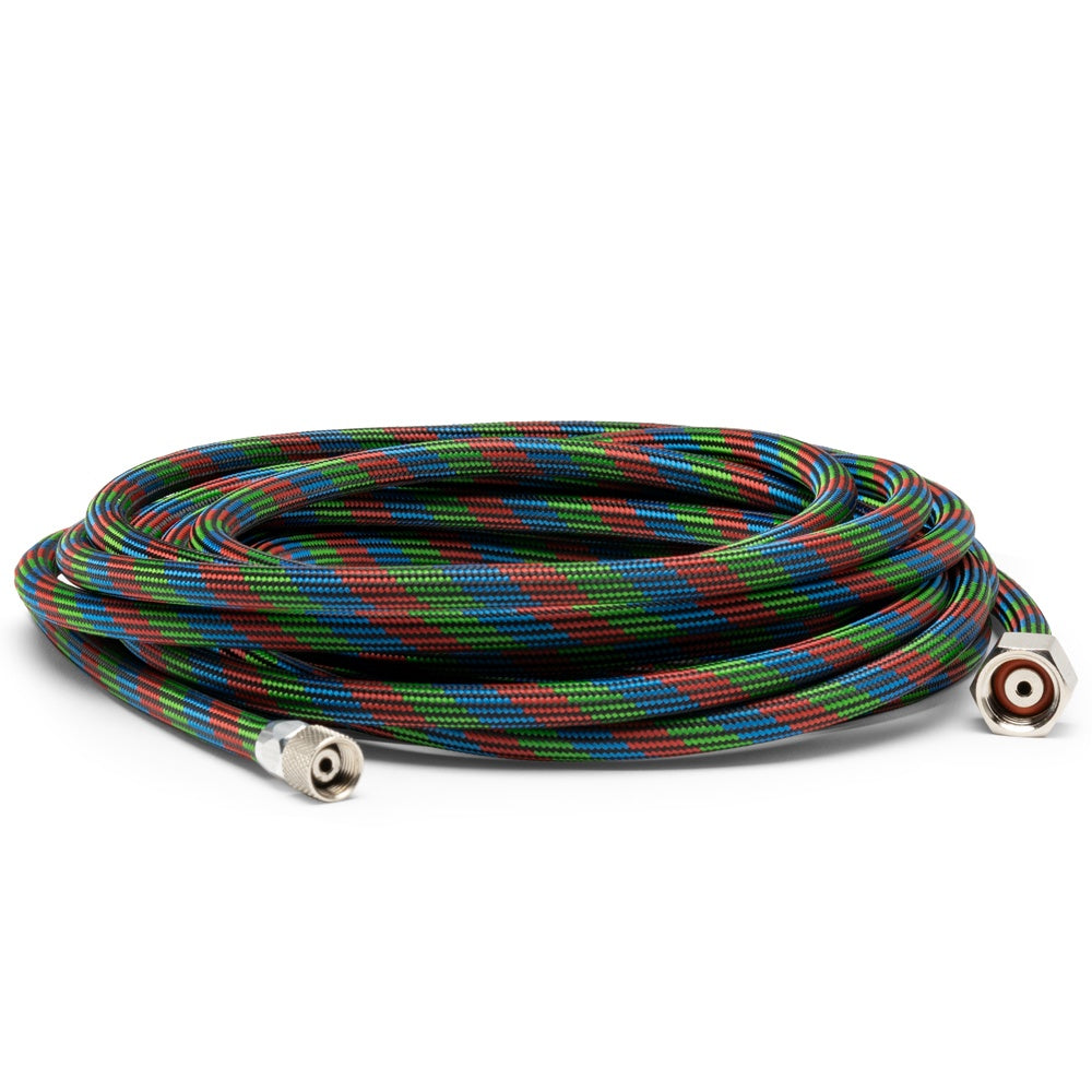 20FT Braided Nylon Airbrush Hose Airbrush Fitting & 1/4in Compressor Fitting