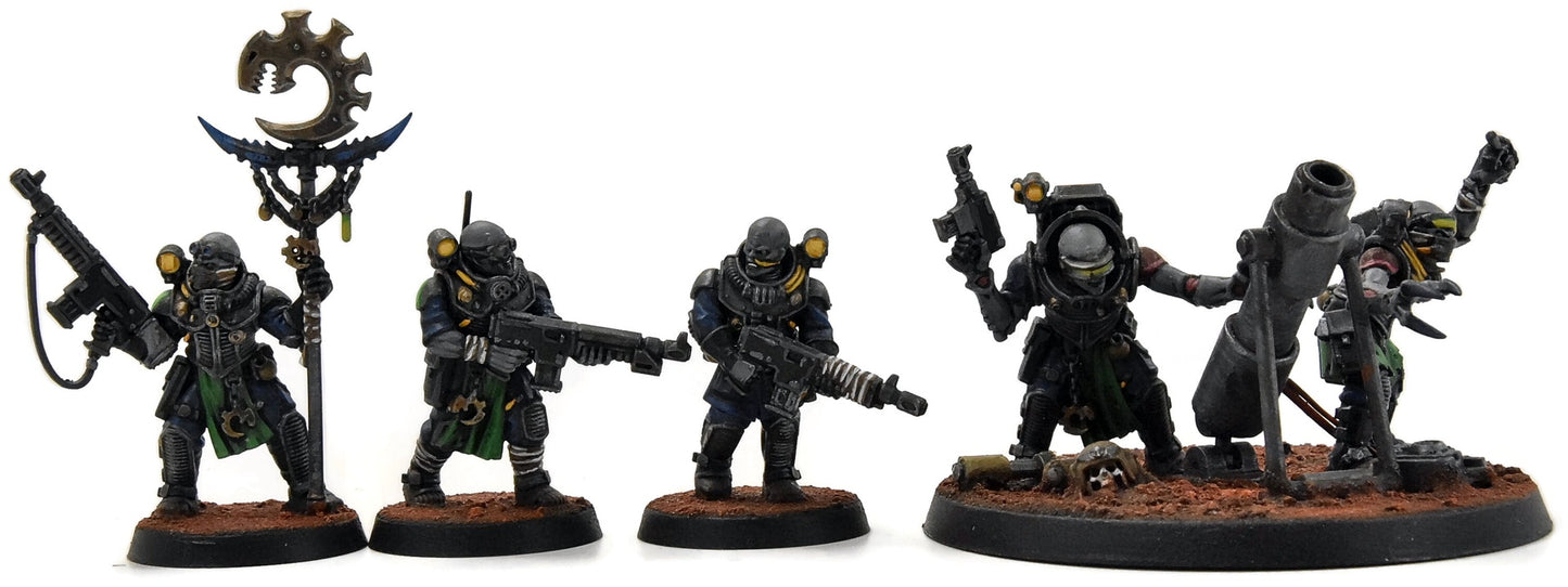 GENESTEALER CULTS 10 Neophyte Hybrids with Mortar #1 WELL PAINTED Warhammer 40K