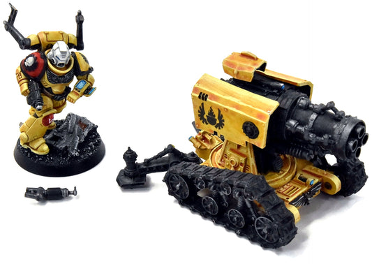 SPACE MARINES Imperial Fists Thunder Fire Cannon Custom Crew #3 WELL PAINTED 40K