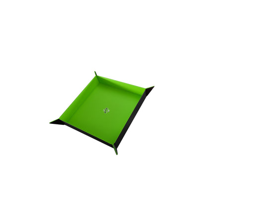 Magnetic Dice Tray - Square - Black / Green