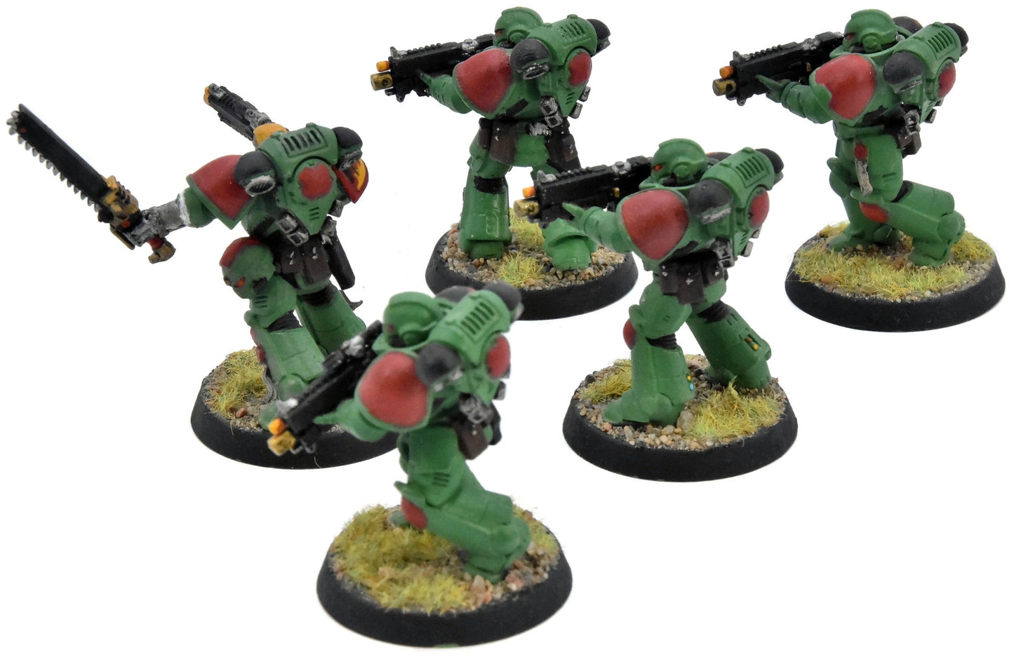 SPACE MARINES 5 Intercessors #1 WELL PAINTED Warhammer 40K