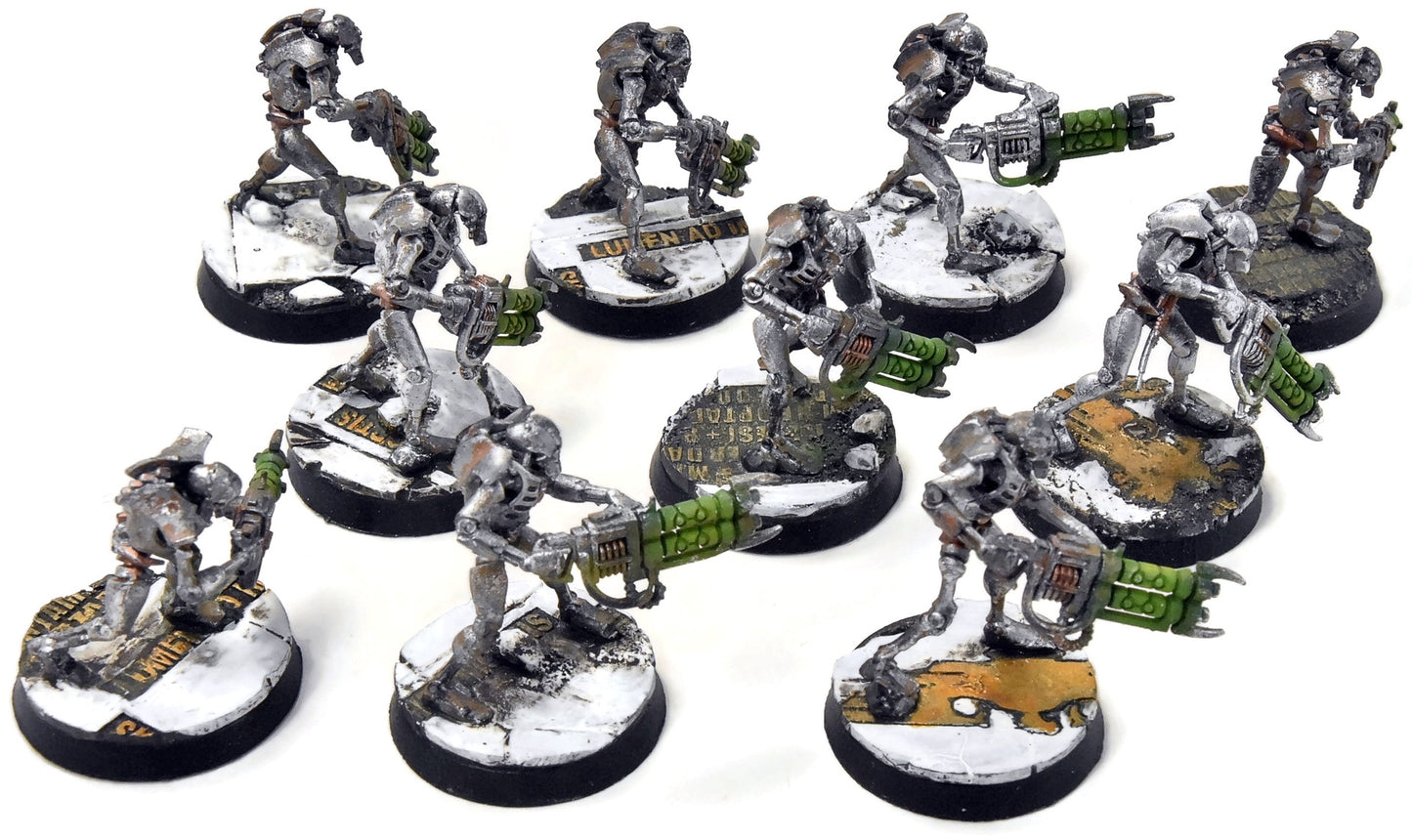 NECRONS 10 Necron Warriors #2 WELL PAINTED Warhammer 40K 4925