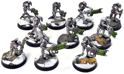 NECRONS 10 Necron Warriors #2 WELL PAINTED Warhammer 40K 4925